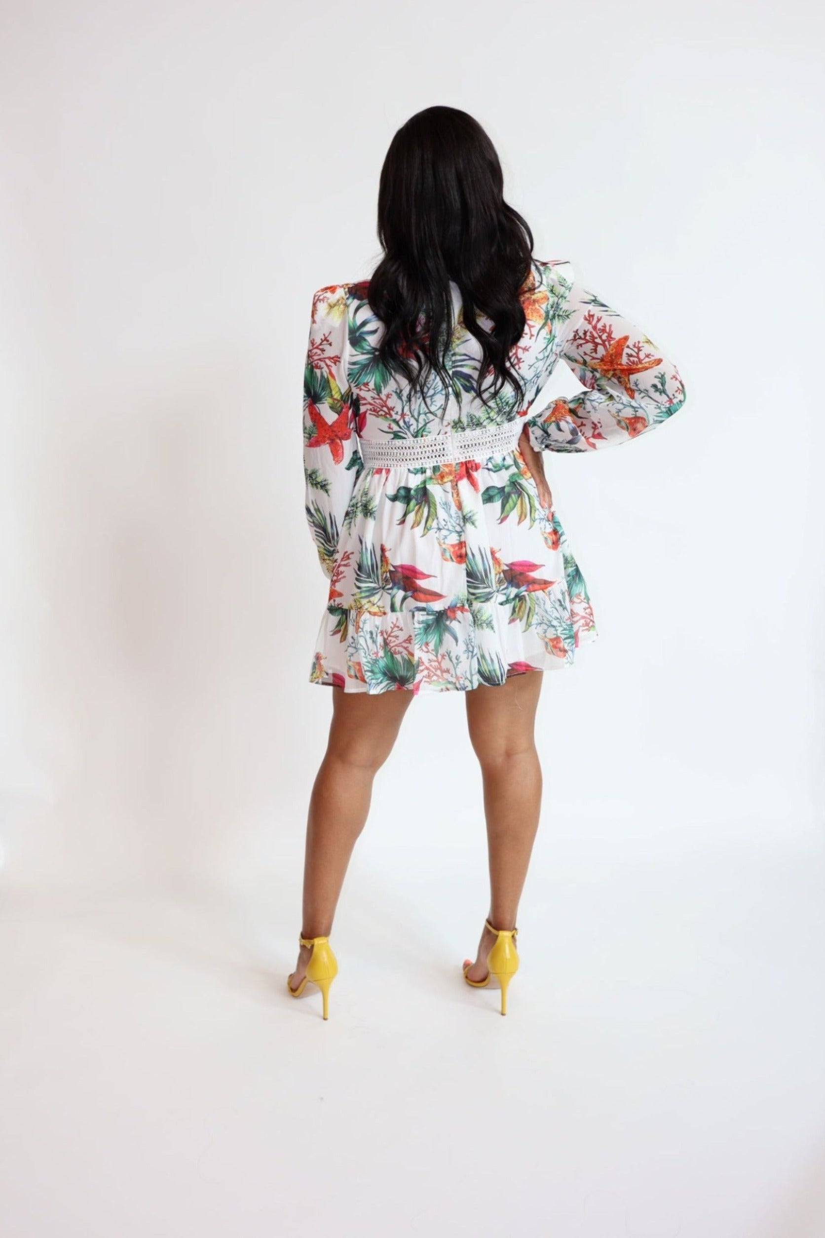 Vacation Vibes Tropical Mini Dress - Simply Clutched