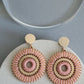 Round Disc Threaded Drop Earrings- Simply Clutched