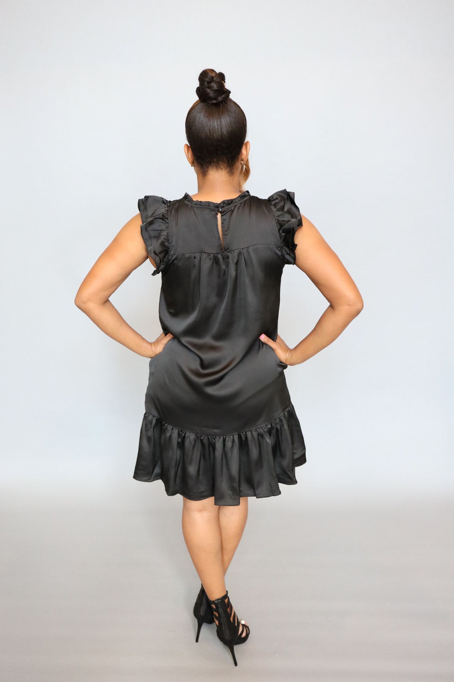 Satin Smock Mini Dress - Simply Clutched