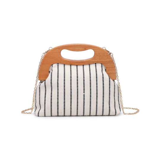 Striped Canvas Clutch - Simply Clutched