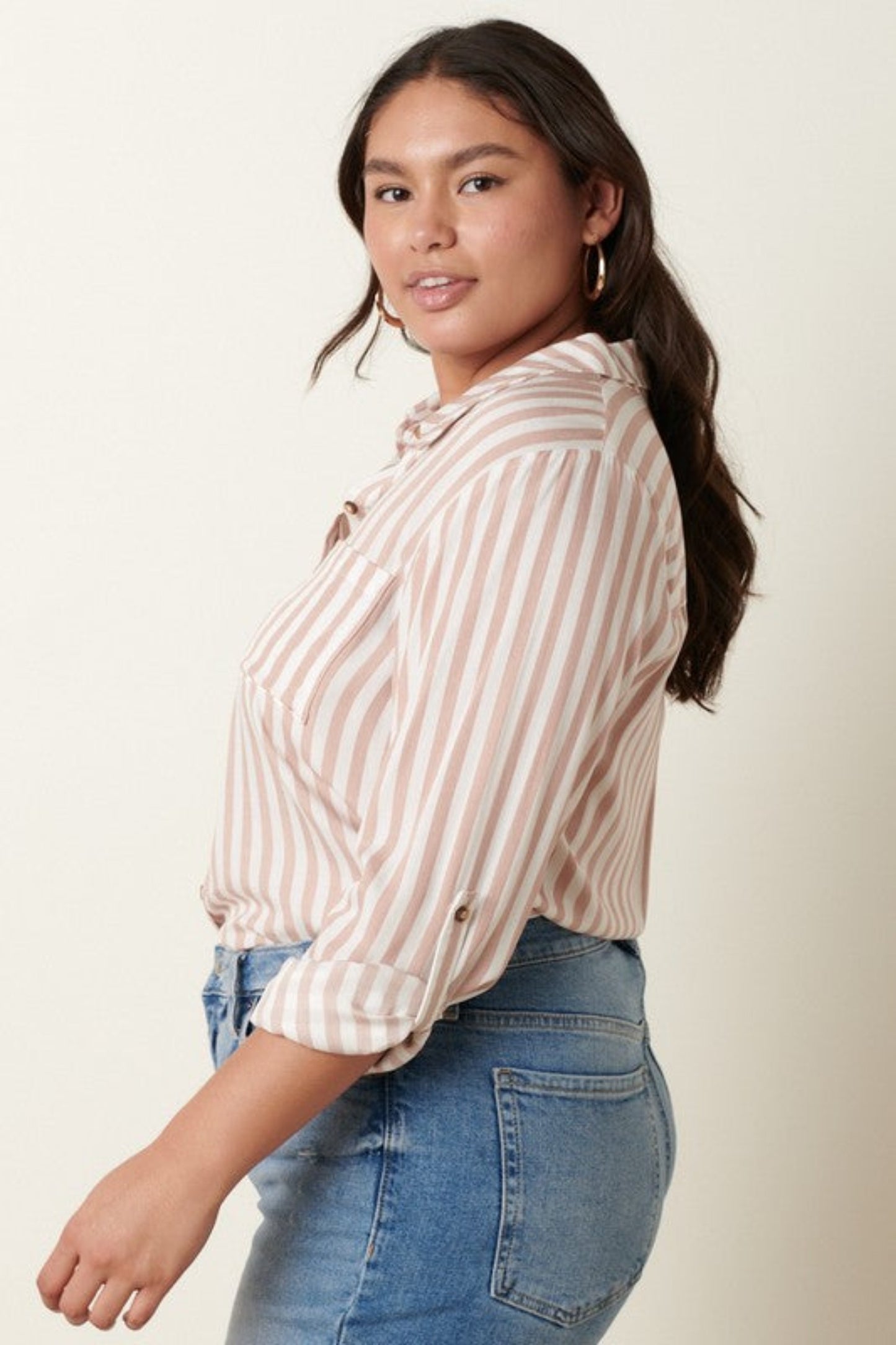 Striped Two Pocket Shirt - Simply Clutched